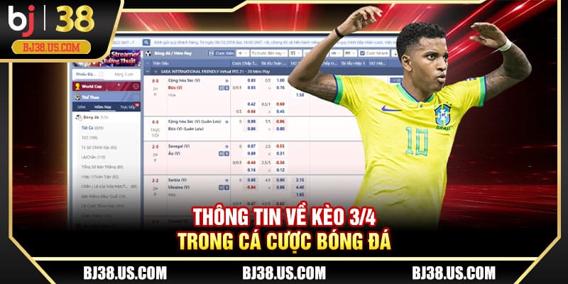Thông tin về kèo 3/4 trong cá cược bóng đá
